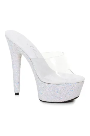 609-SERENITY Stripper Slide | White Rhinestones