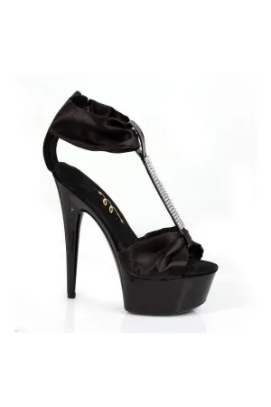 609-VIERA Platform Sandal  | Black  Patent