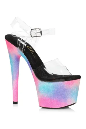 709-VANESSA Sandal | Multi Faux Leather