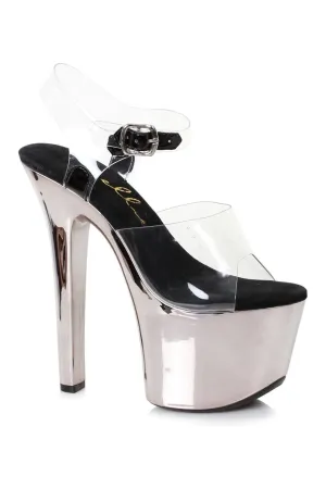 711-CHRISTY Platform Sandal | Clear Vinyl