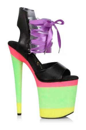 850-VIVIEN Sandal | Green Faux Leather