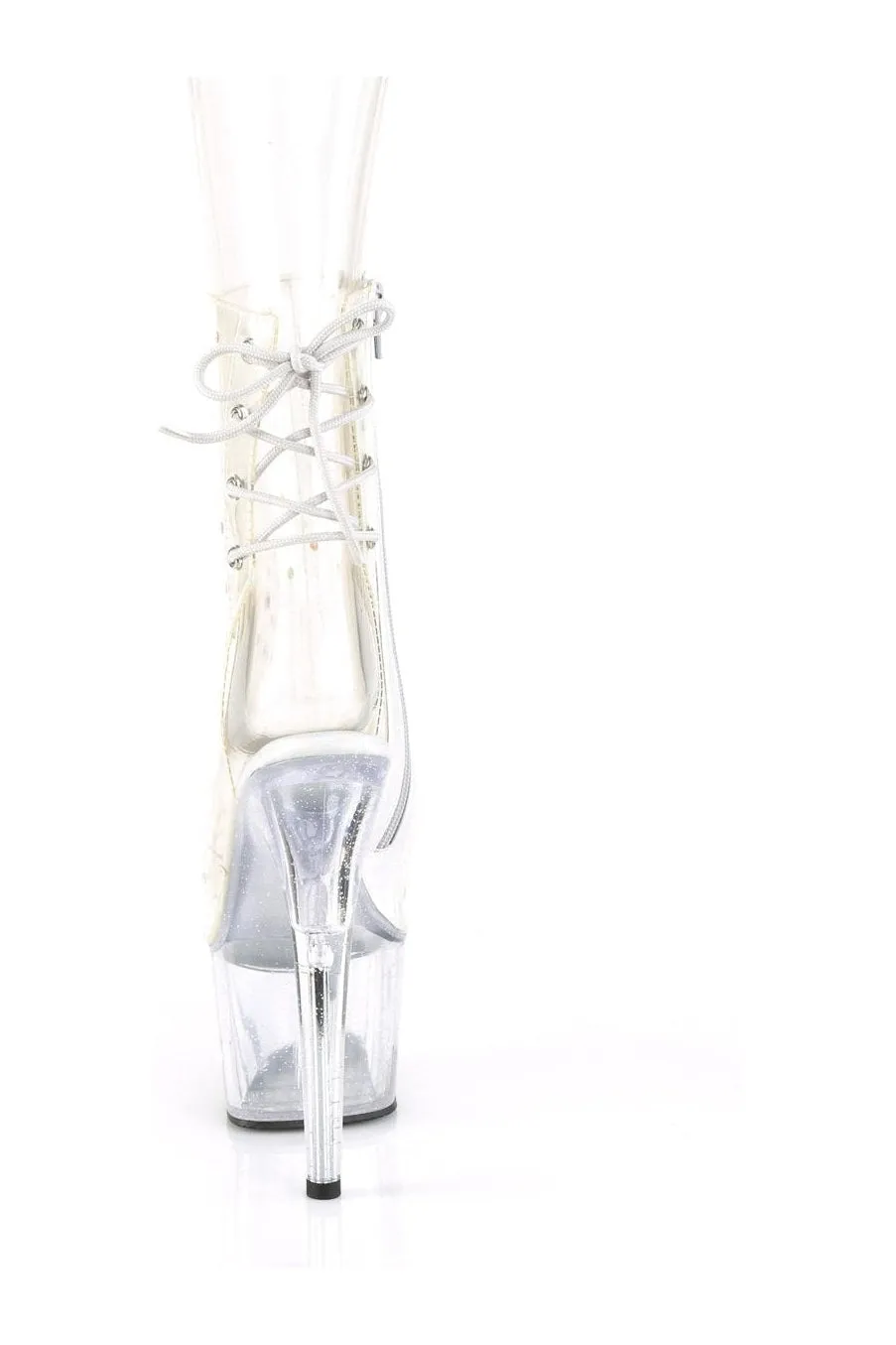 ADORE-1018C-2 Ankle Boot | Clear Faux Leather