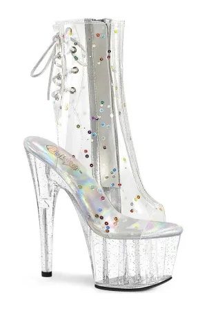 ADORE-1018C-2 Ankle Boot | Clear Faux Leather