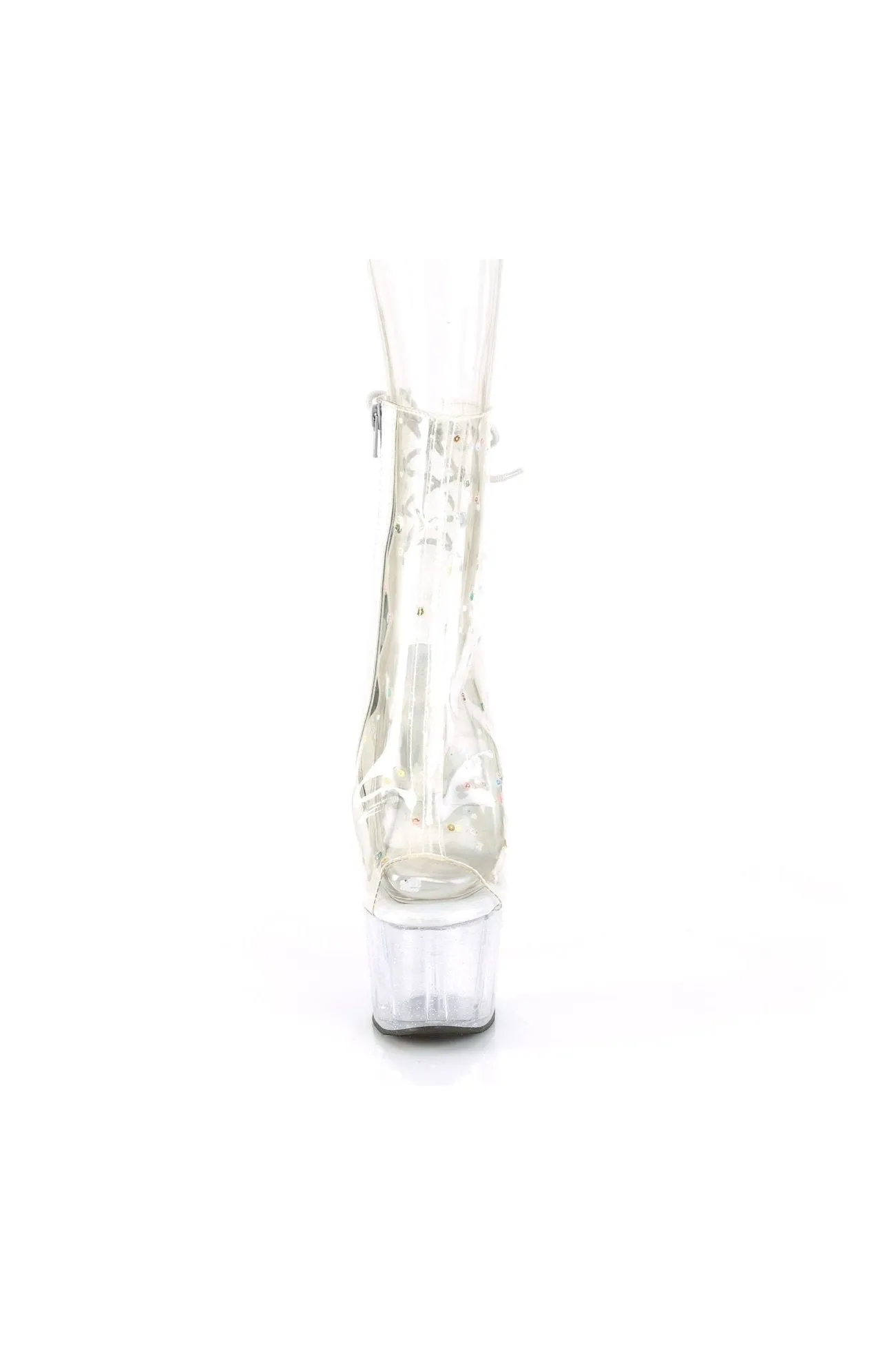 ADORE-1018C-2 Ankle Boot | Clear Faux Leather