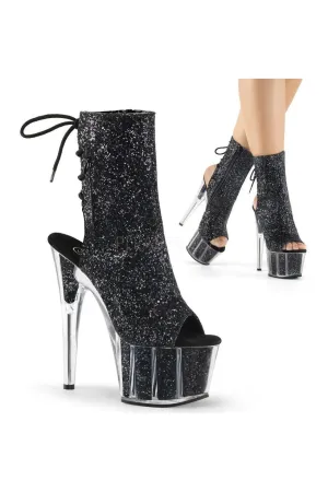 ADORE-1018G Platform Boot  | Black Glitter