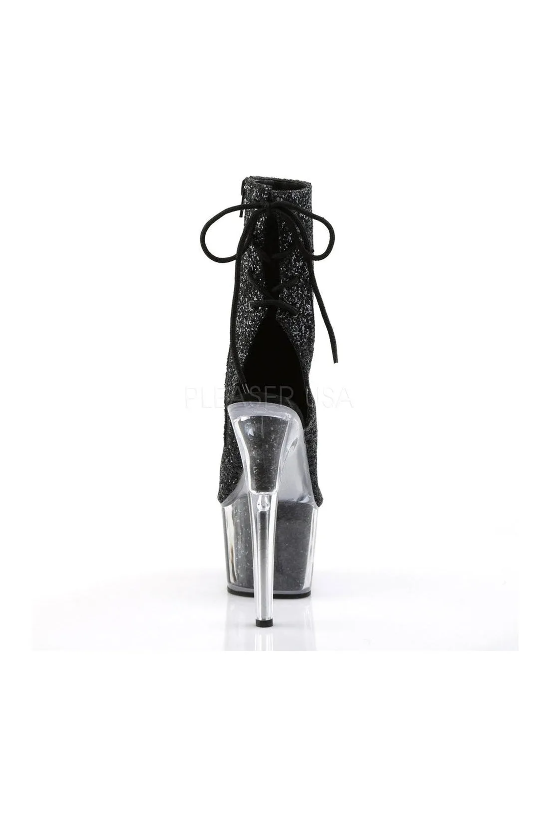 ADORE-1018G Platform Boot  | Black Glitter