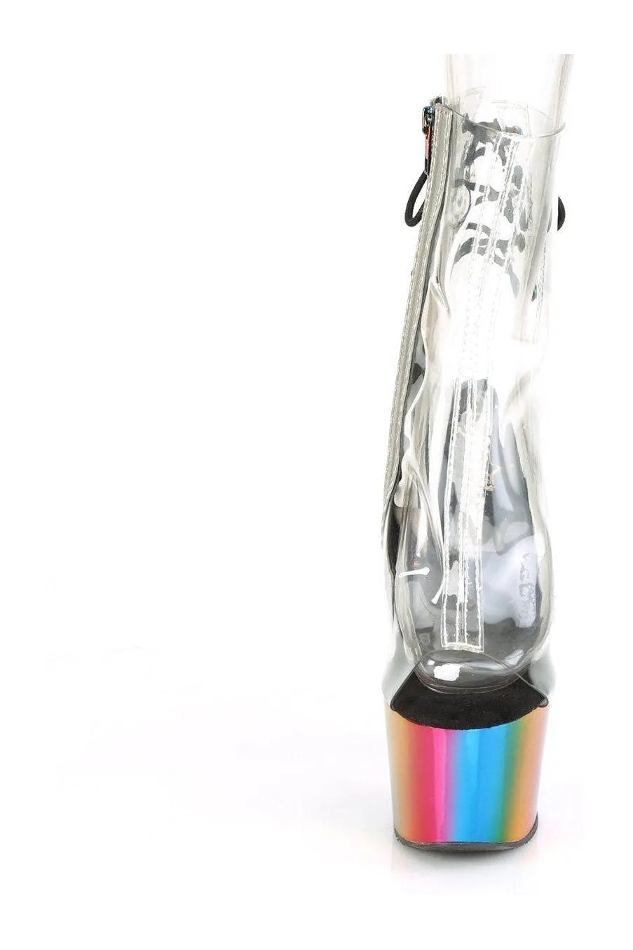 ADORE-1018RC Ankle Boot | Clear Vinyl