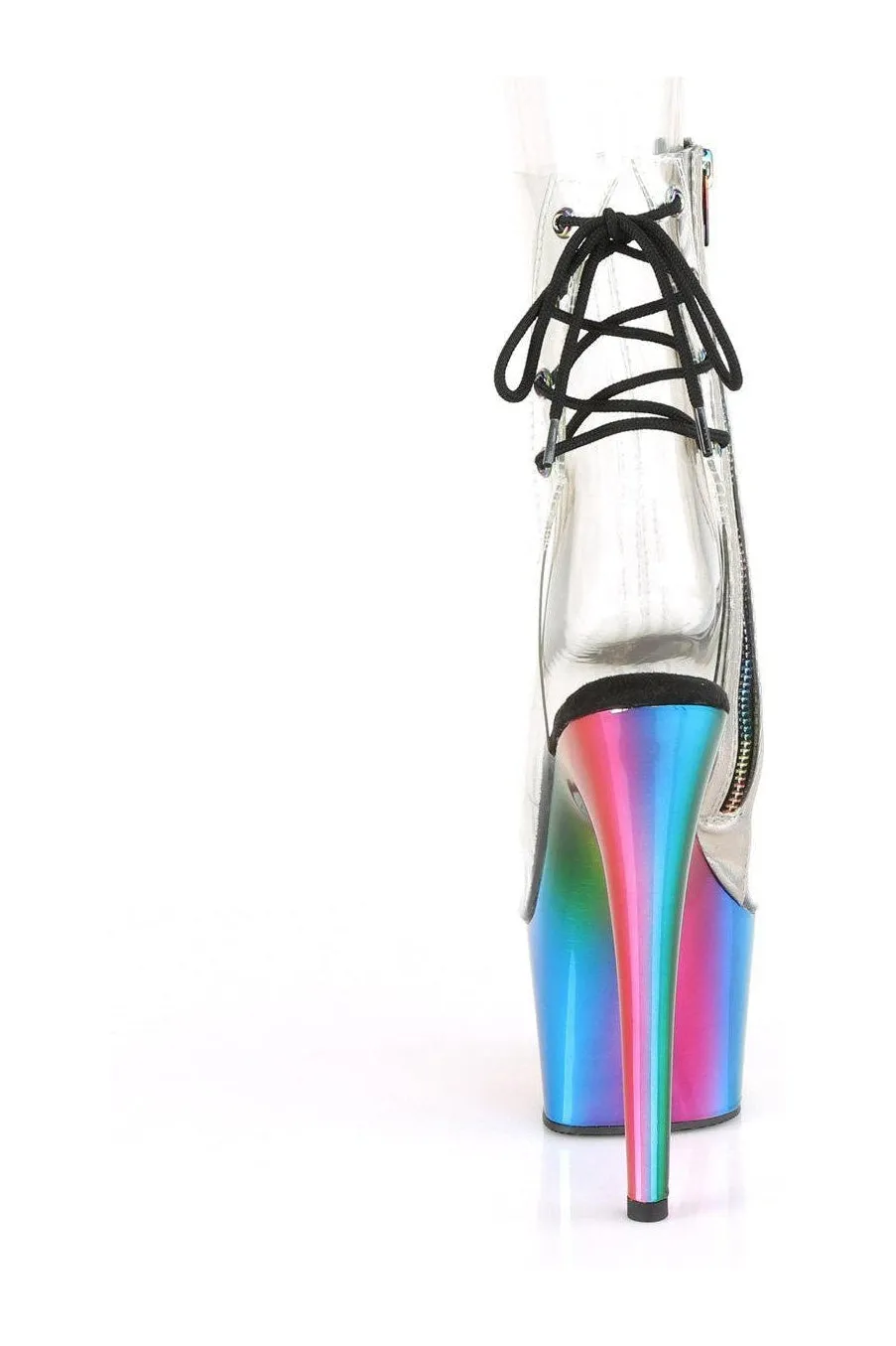 ADORE-1018RC Ankle Boot | Clear Vinyl