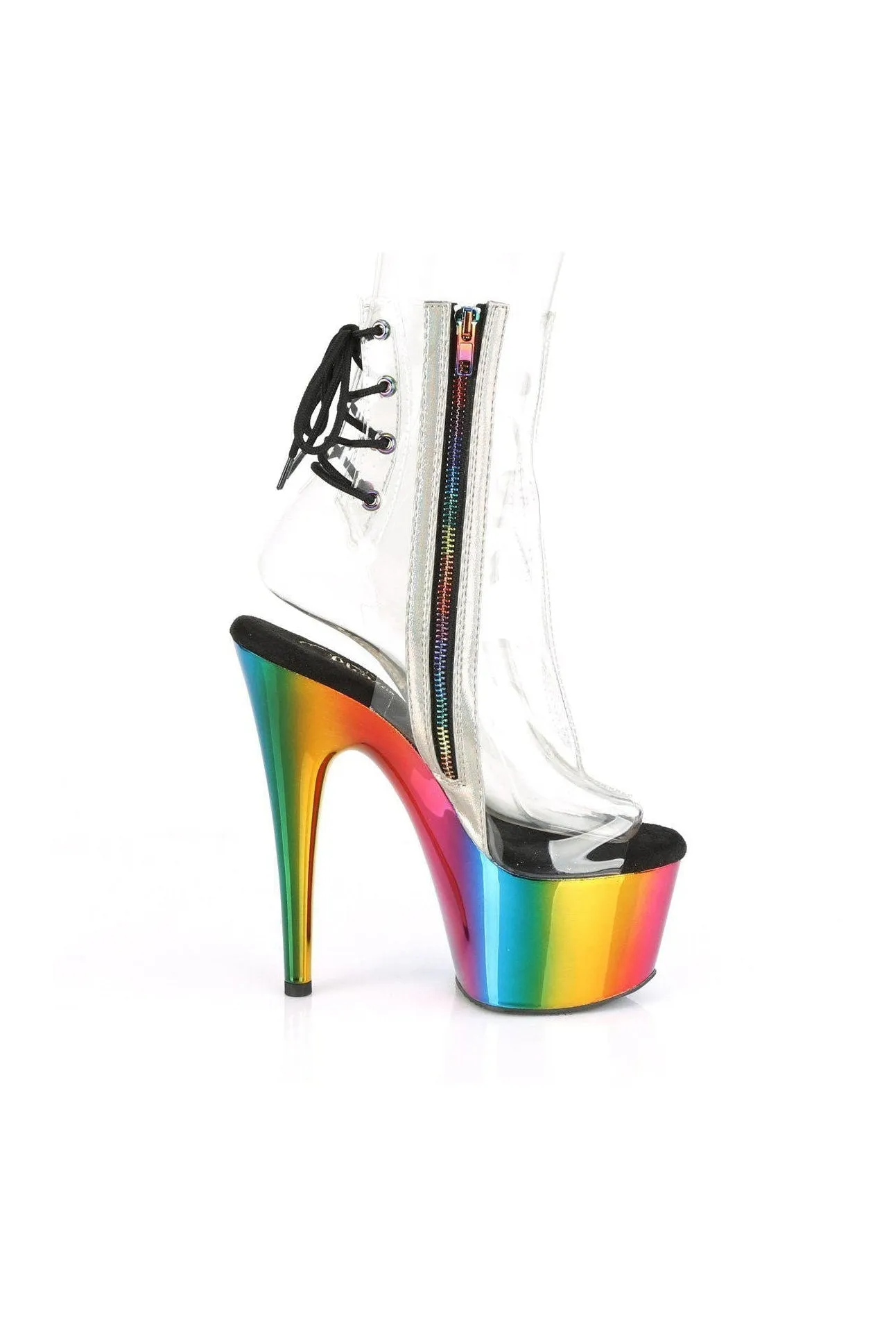 ADORE-1018RC Ankle Boot | Clear Vinyl