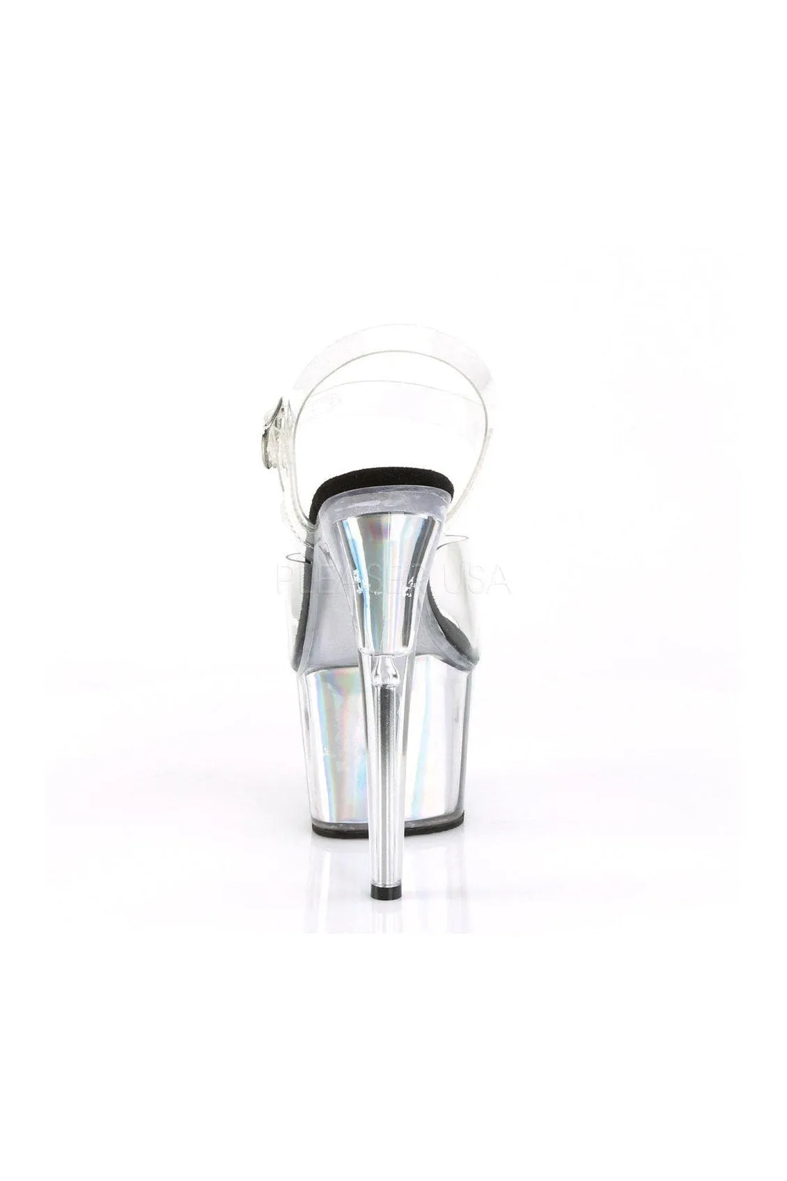 ADORE-708HGI Platform Sandal  | Clear Vinyl