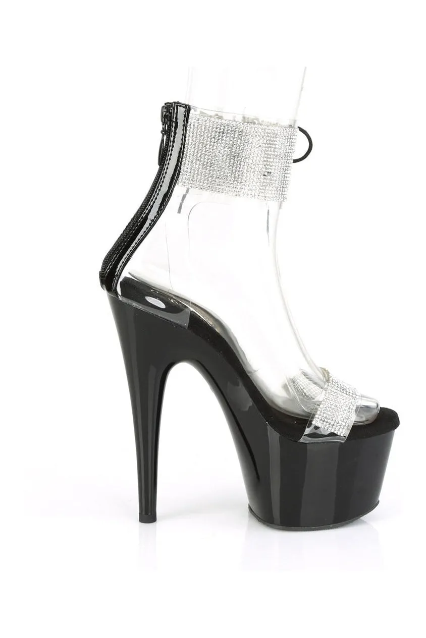 ADORE-727RS Exotic Sandal | Black Vinyl