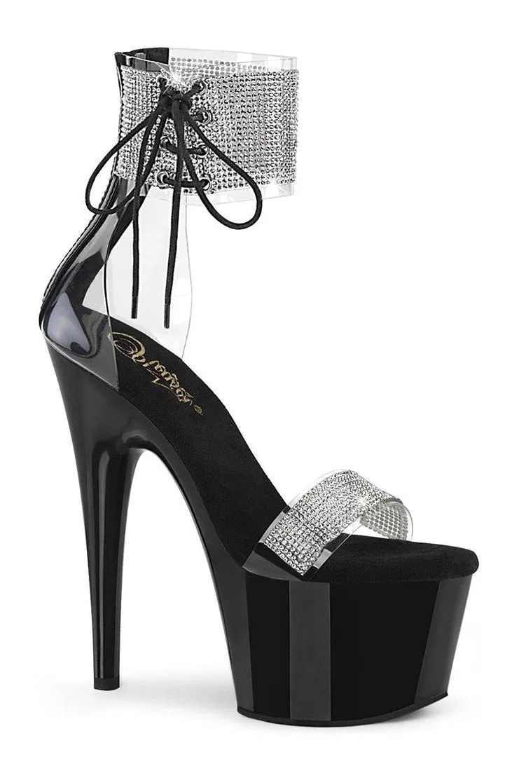 ADORE-727RS Exotic Sandal | Black Vinyl
