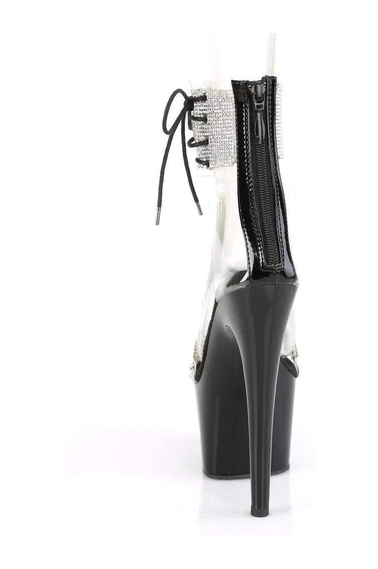 ADORE-727RS Exotic Sandal | Black Vinyl