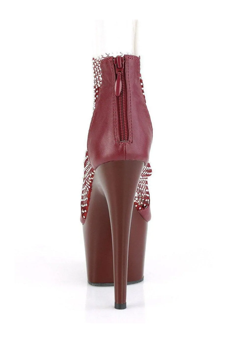 ADORE-765RM Sandal | Burgundy  Faux Leather