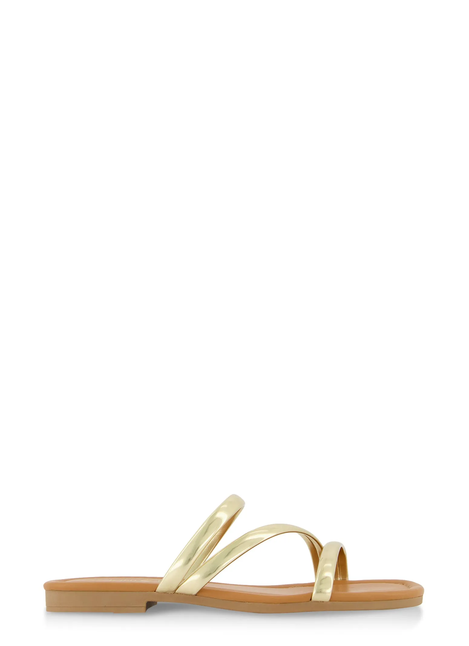 Asymmetrical Band Flat Sandals