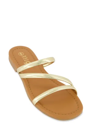 Asymmetrical Band Flat Sandals