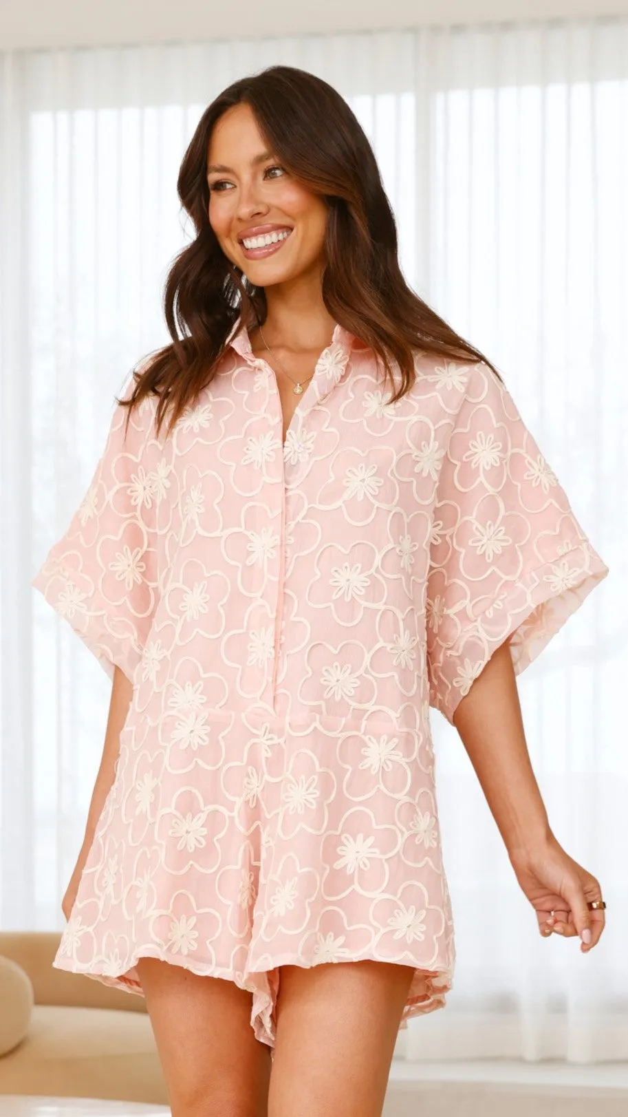 Bailin Playsuit - Blush