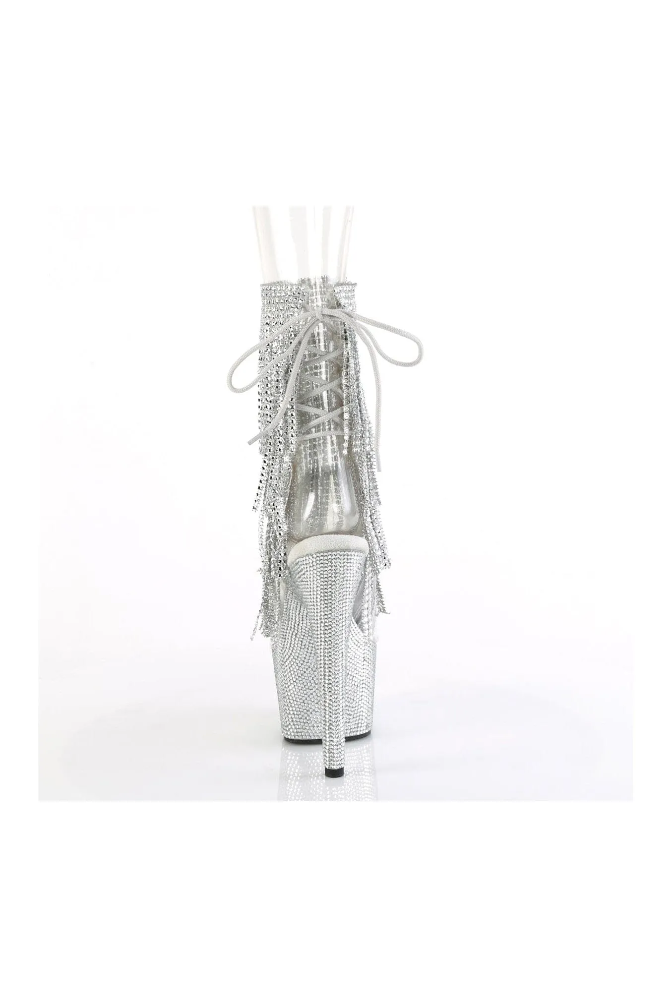 BEJEWELED-1017RSF-7 Clear Vinyl Ankle Boot