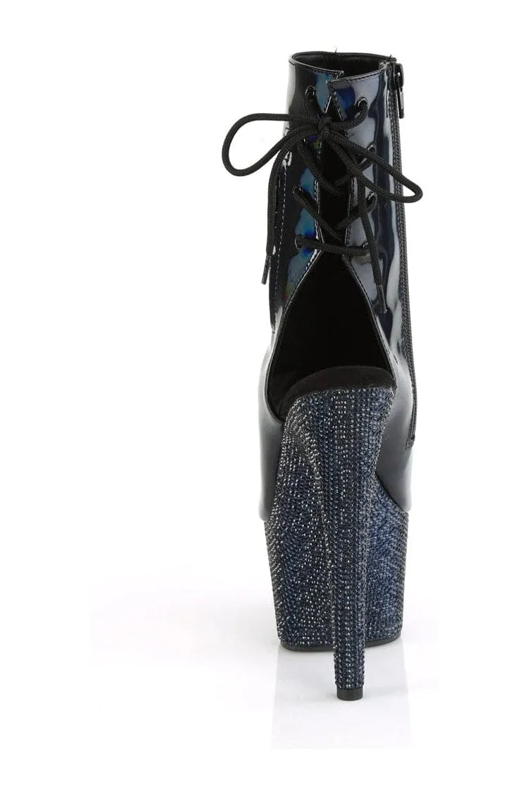 BEJEWELED-1018DM-7 Black Patent Ankle Boot
