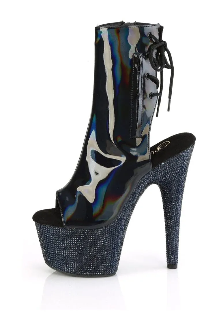 BEJEWELED-1018DM-7 Black Patent Ankle Boot