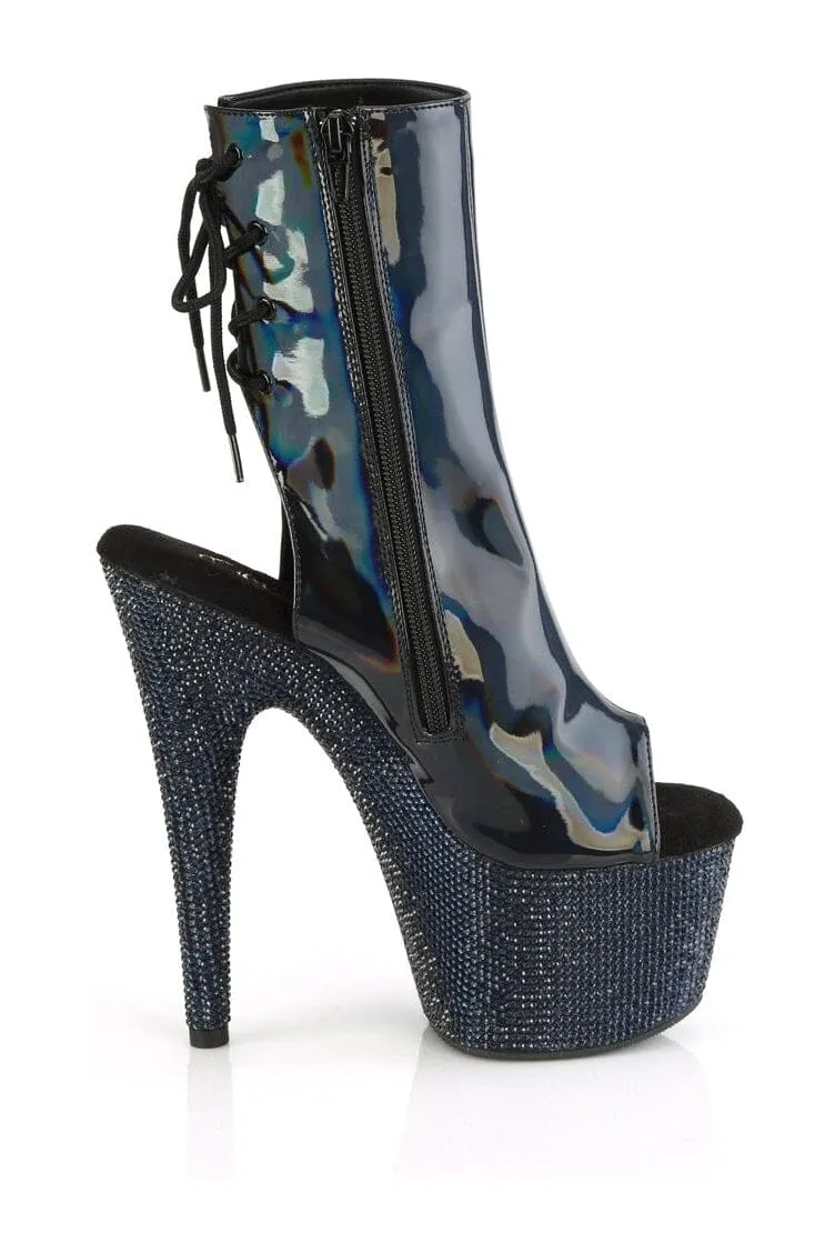 BEJEWELED-1018DM-7 Black Patent Ankle Boot