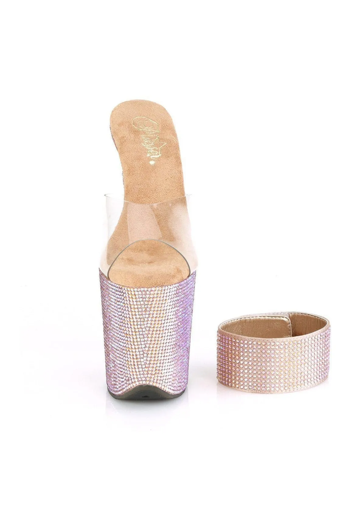 BEJEWELED-812RS Sandal | Clear Vinyl