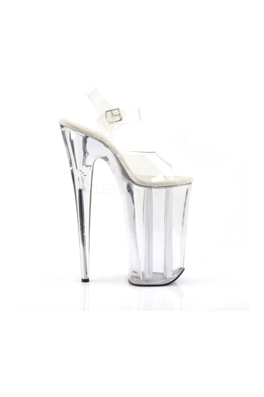 BEYOND-008 Platform Sandal  | Clear Vinyl