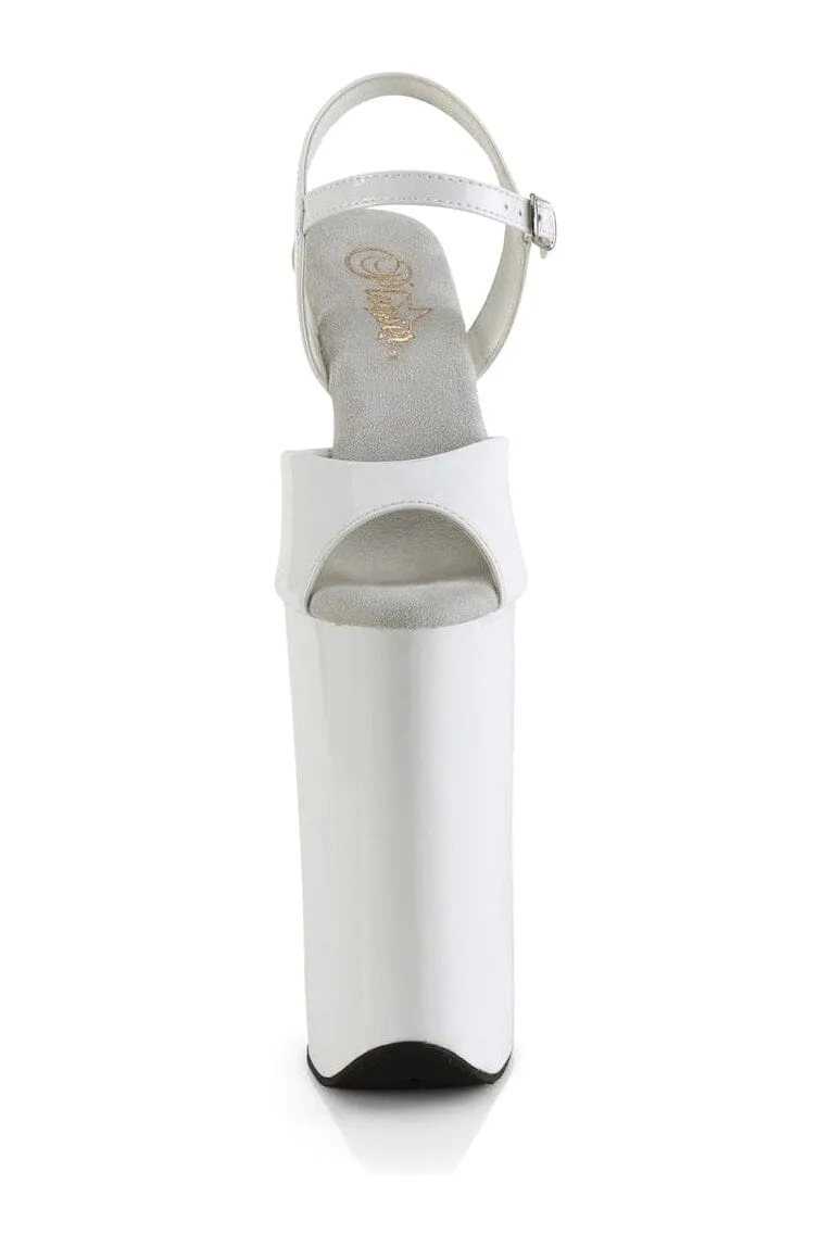 BEYOND-009 White Patent Sandal