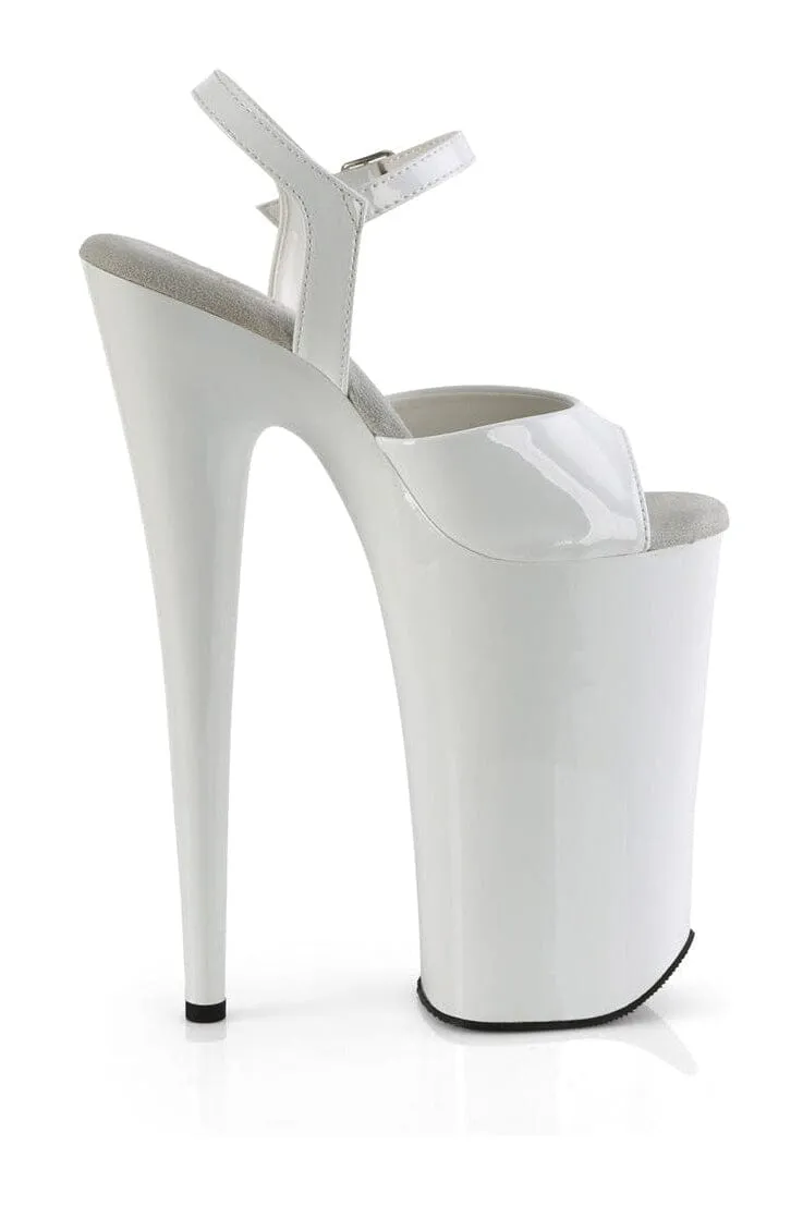 BEYOND-009 White Patent Sandal