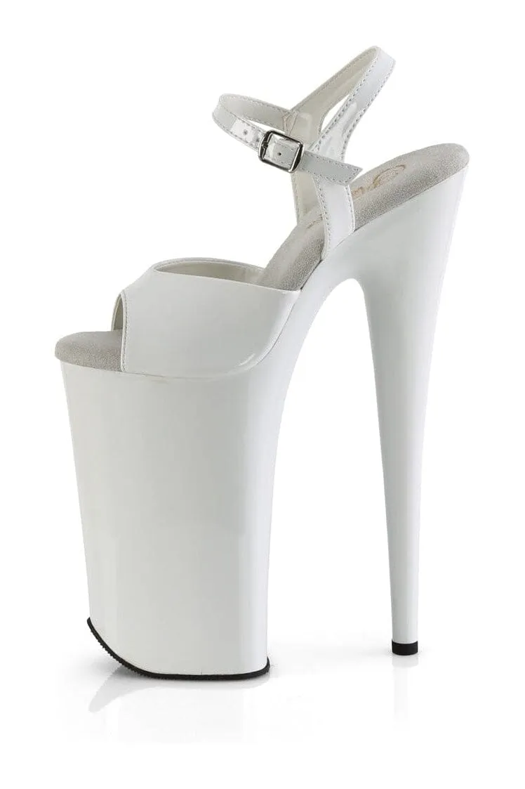 BEYOND-009 White Patent Sandal