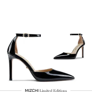 *BIANCA BLACK - classic ankle strap pumps