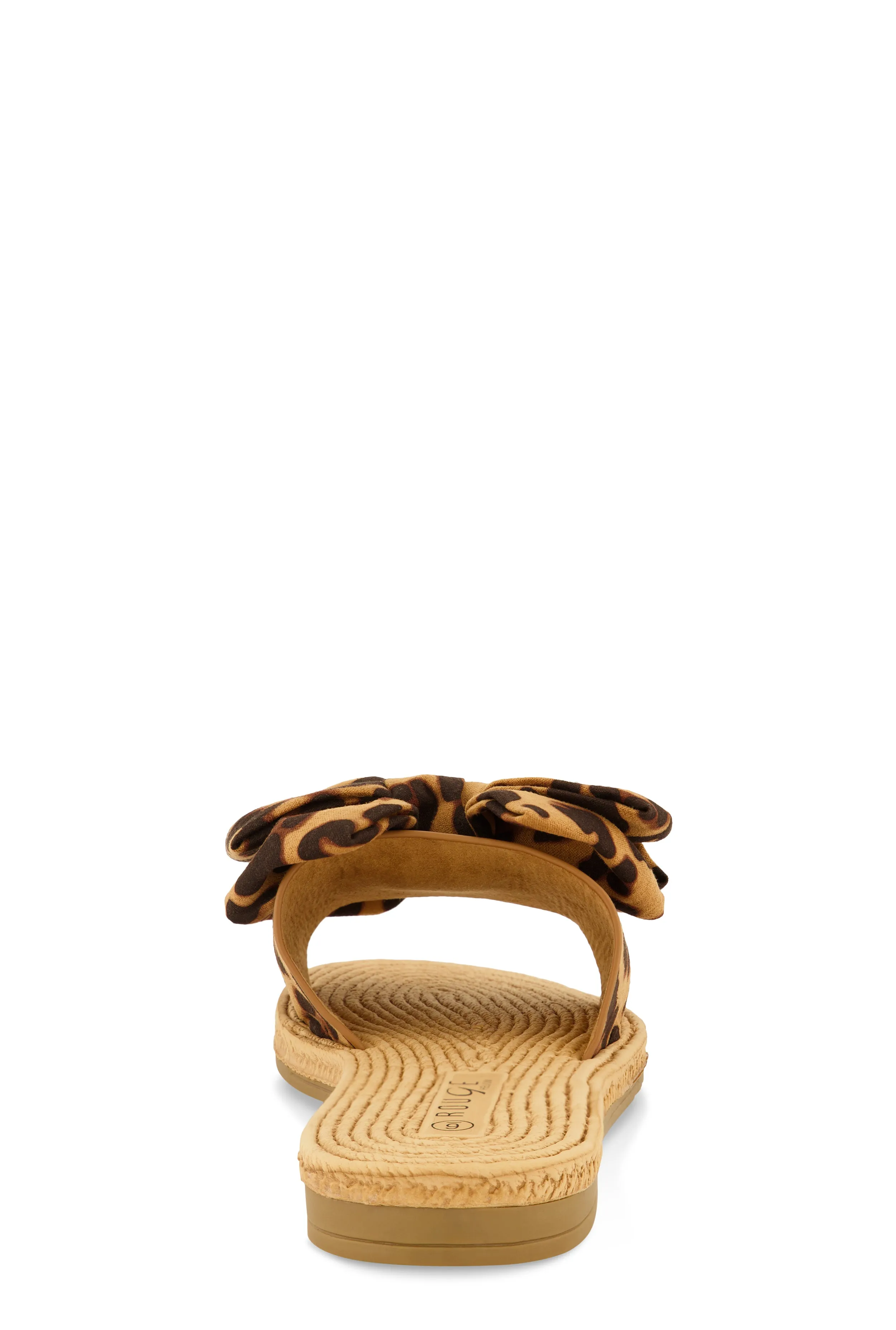 Bow Band Espadrille Slide Sandals