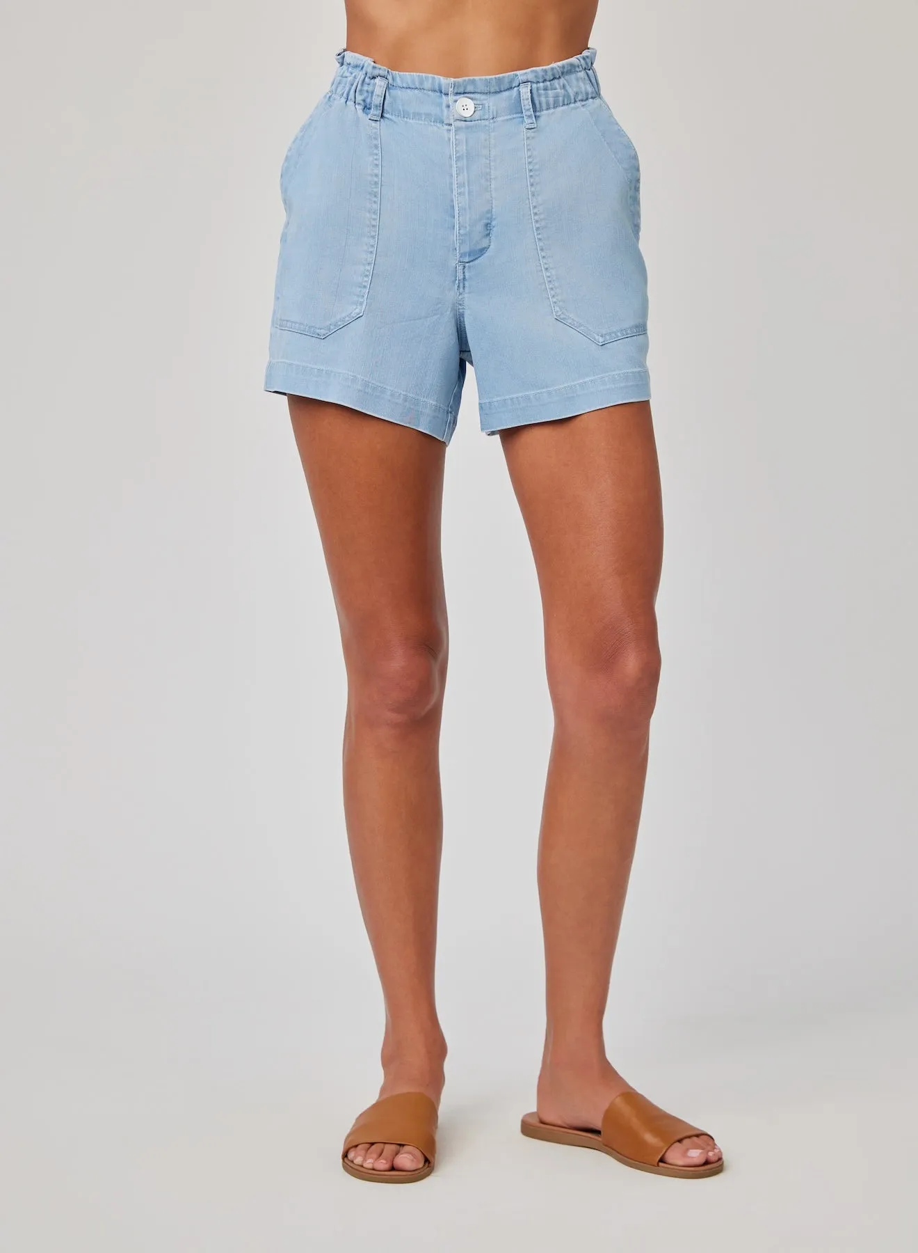 Callie Ruffle Short - Malibu Mist Wash