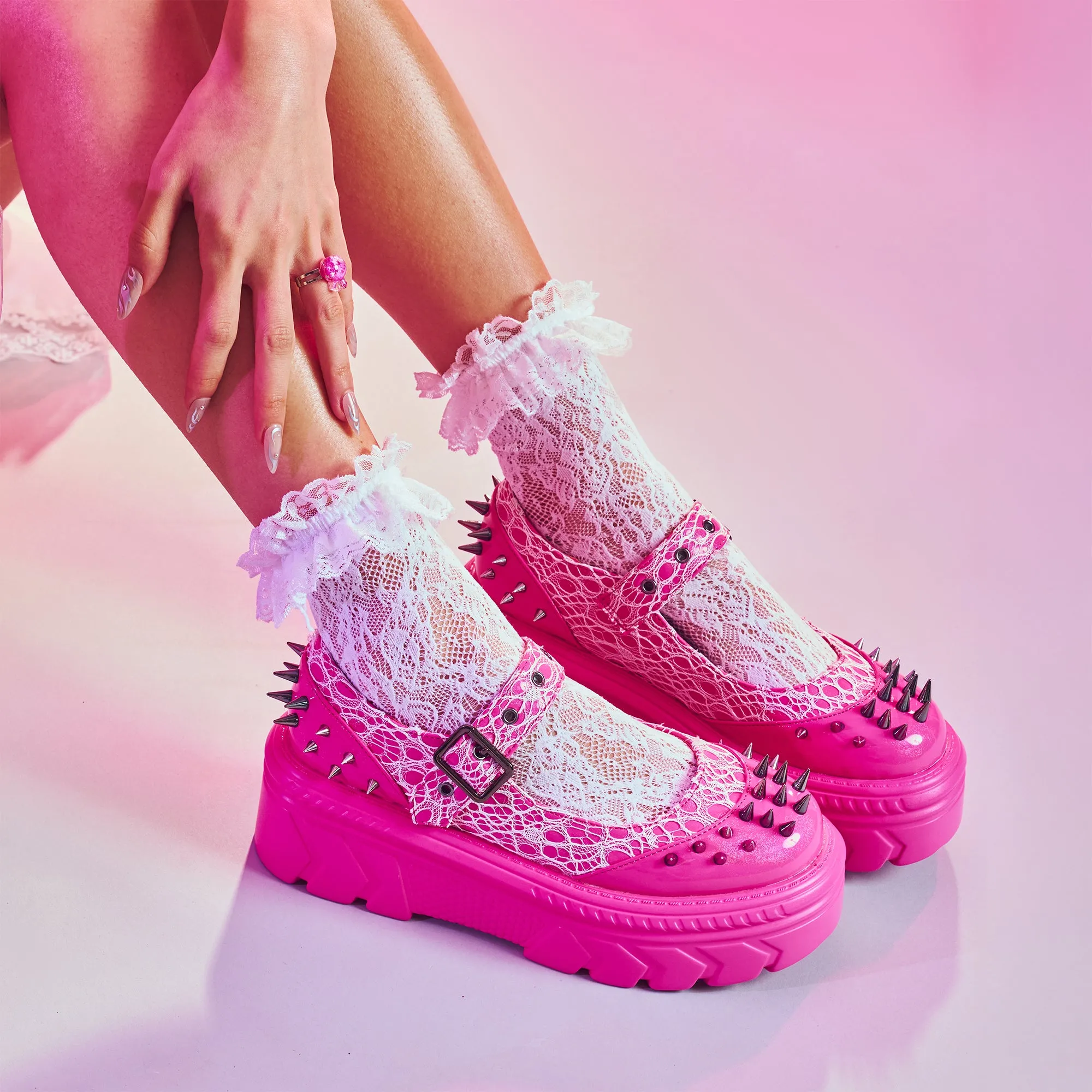 Candyfloss Demon Spiked Stomper Mary Janes