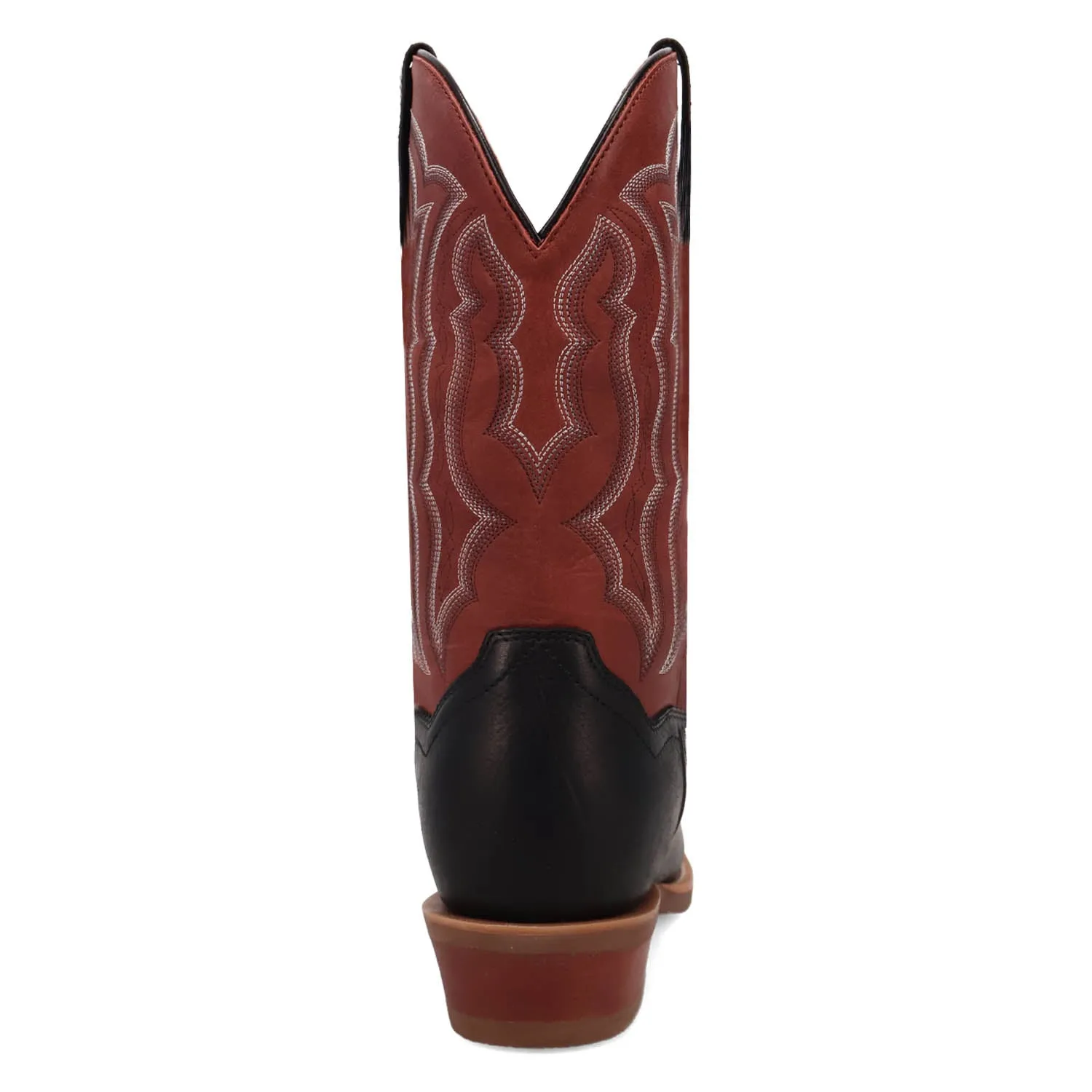Dan Post Mens Creed Black/Red Leather Cowboy Boots 10 D
