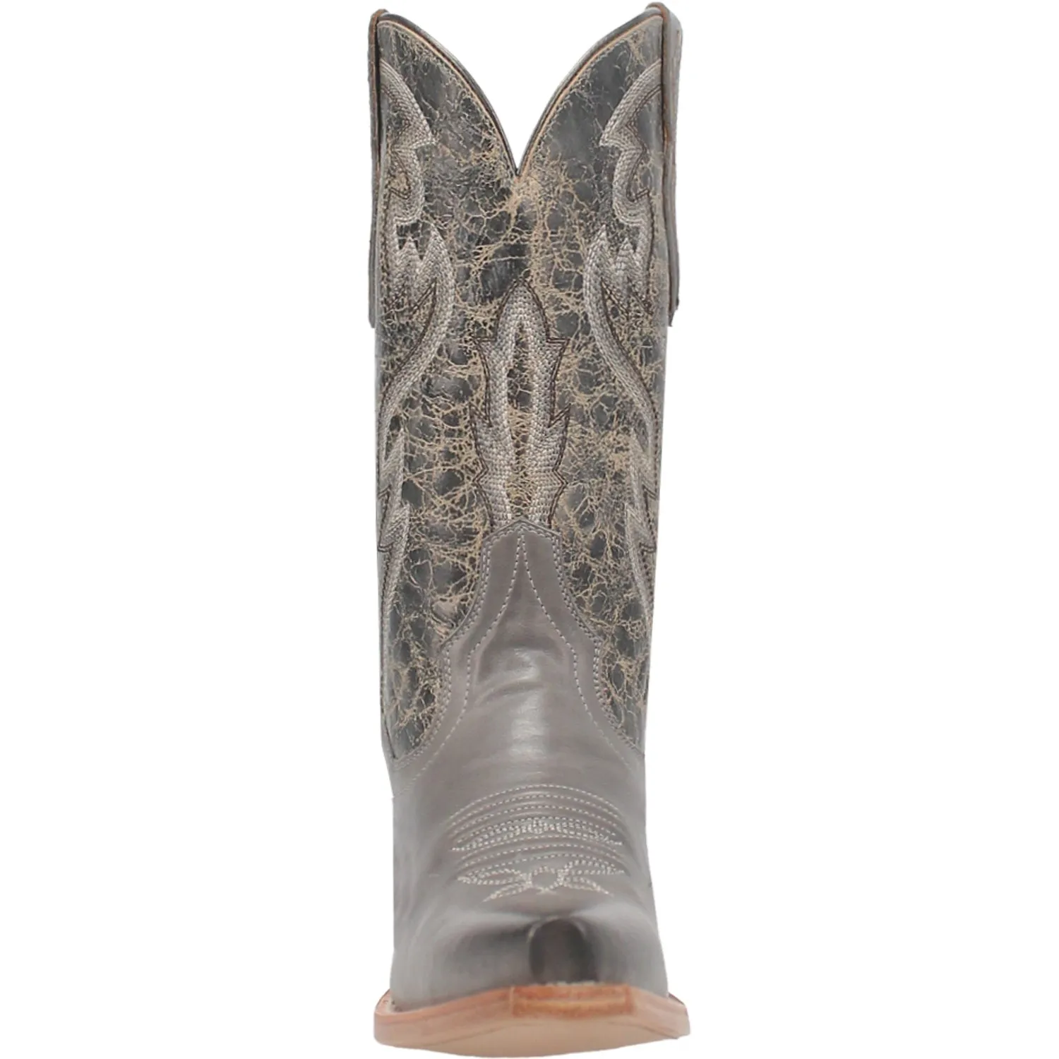 Dan Post Womens Tria Grey Leather Cowboy Boots 8.5 M