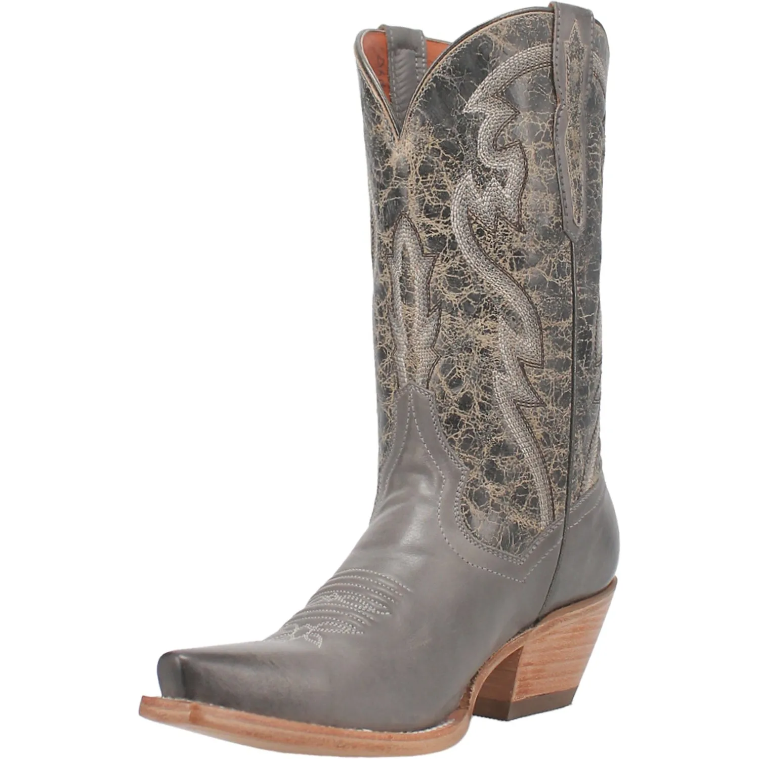Dan Post Womens Tria Grey Leather Cowboy Boots 8.5 M