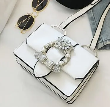 Designer-Inspired Diamond Lock Handbag for Women