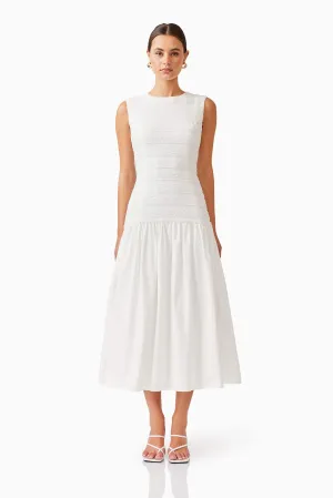 Fifi Midi Dress in White