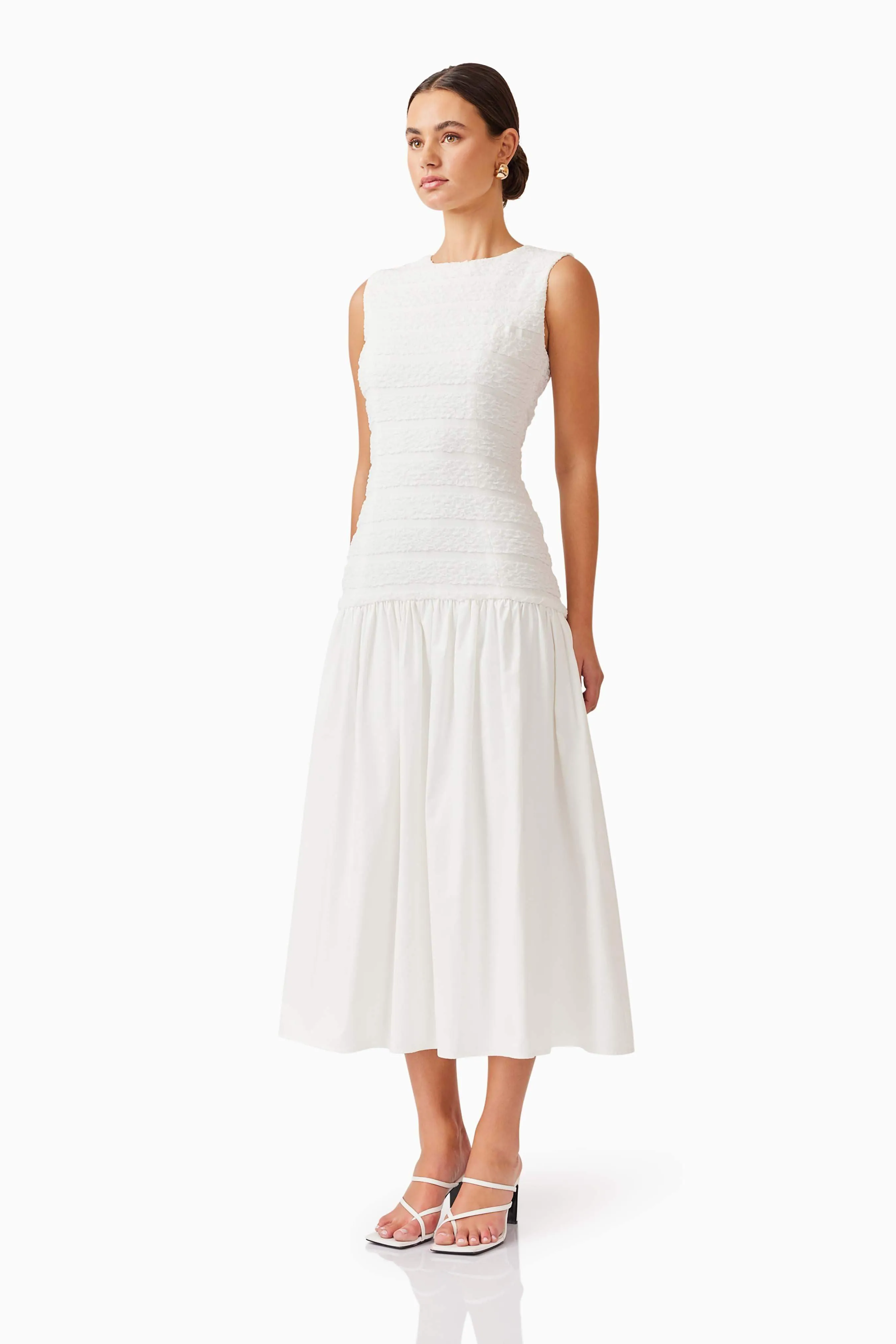 Fifi Midi Dress in White