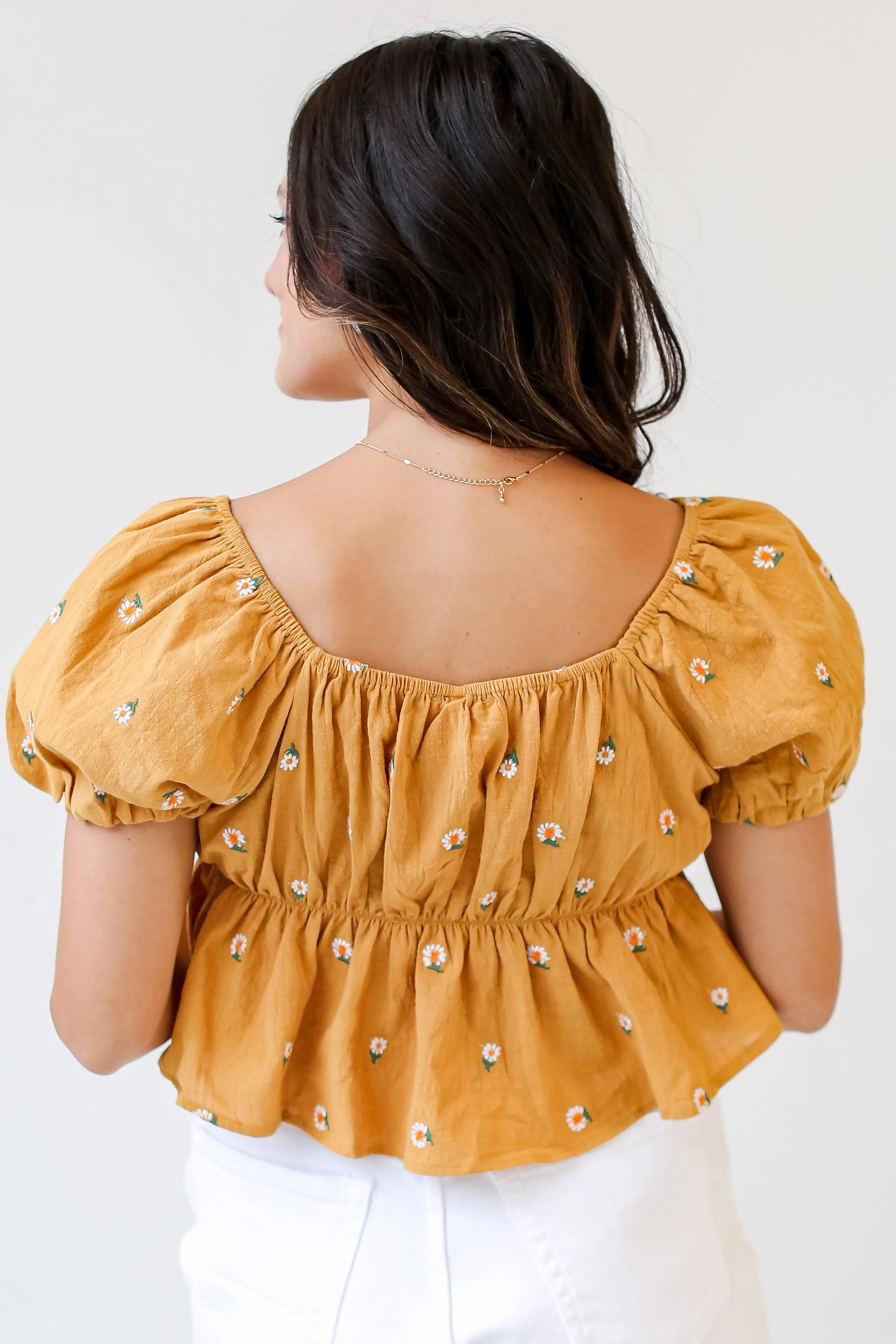 FINAL SALE - Abloom With Love Floral Cropped Blouse