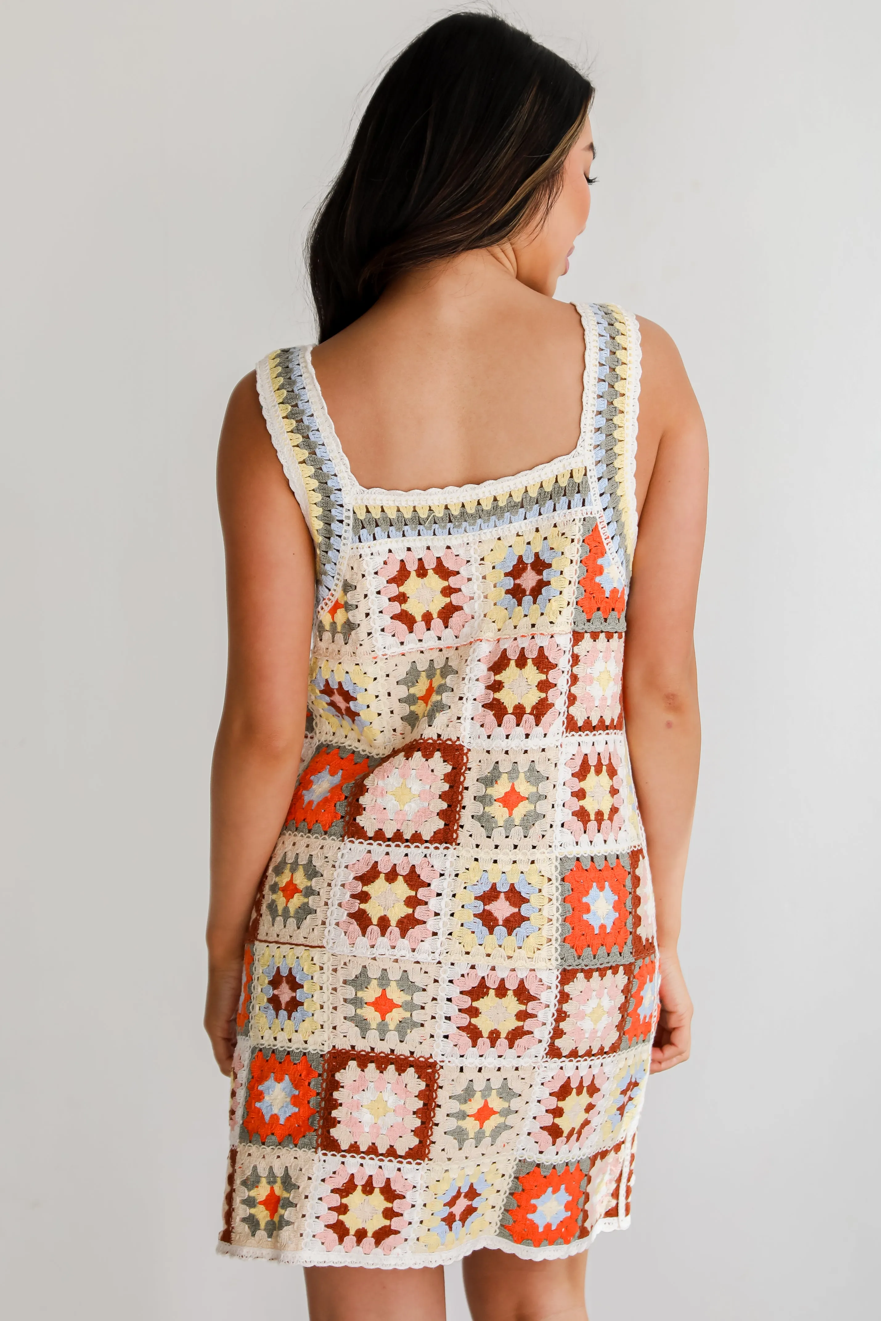 FINAL SALE - Destined For Bliss Crochet Knit Mini Dress