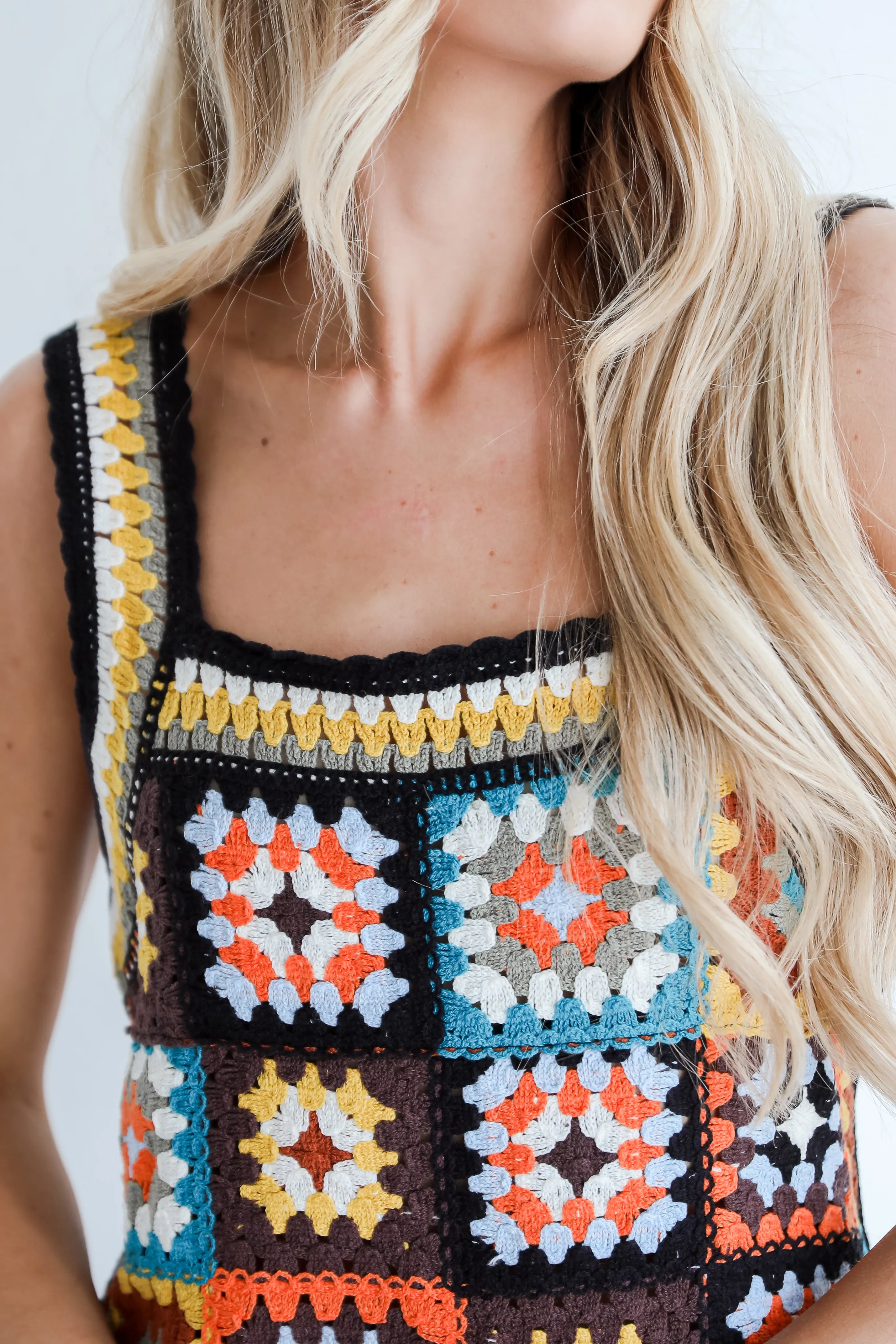 FINAL SALE - Destined For Bliss Crochet Knit Mini Dress