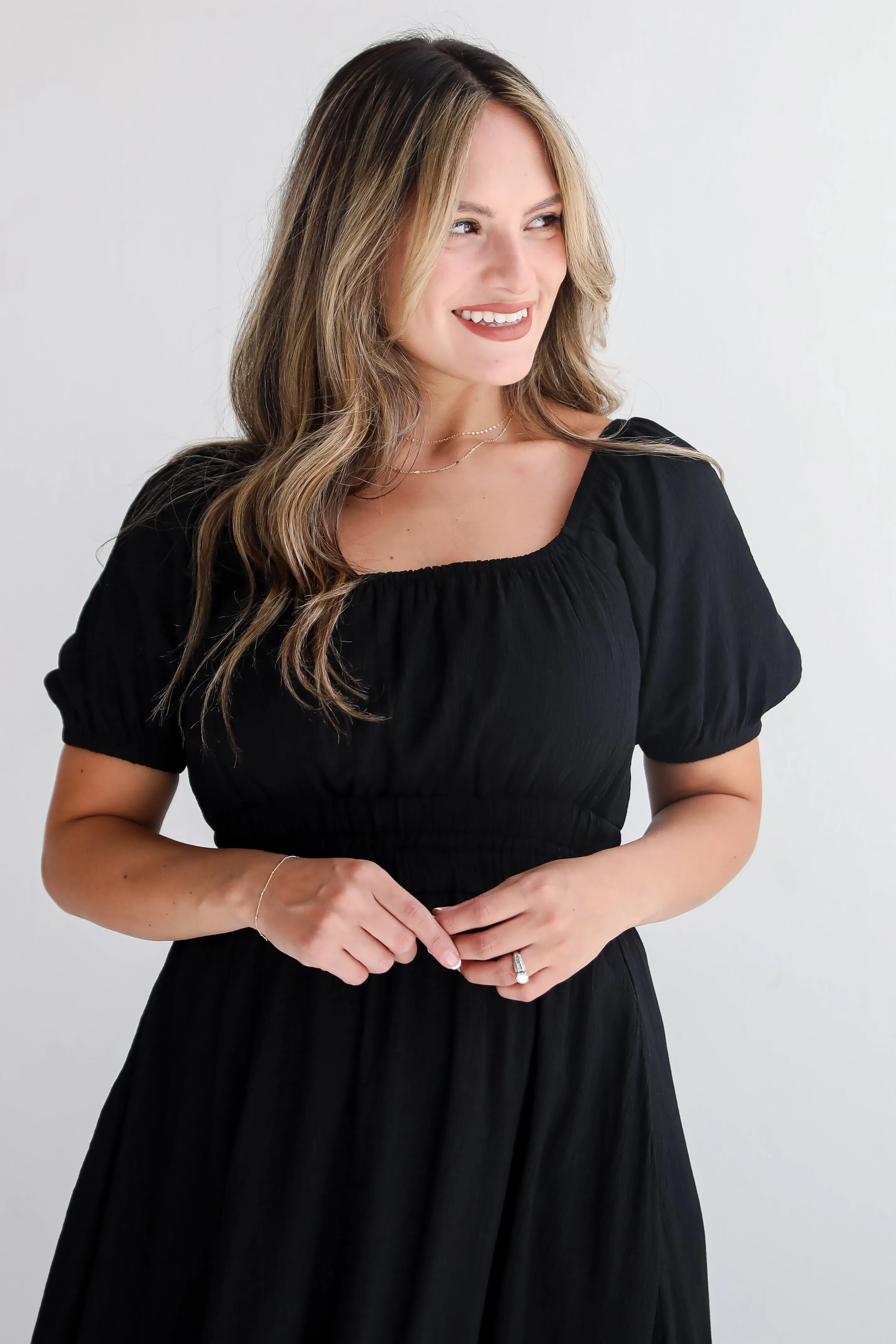 FINAL SALE - Instinctually Flirty Black Maxi Dress