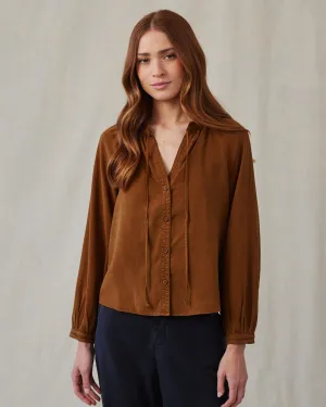 Full Sleeve Raglan Button Down - Twilight Gold