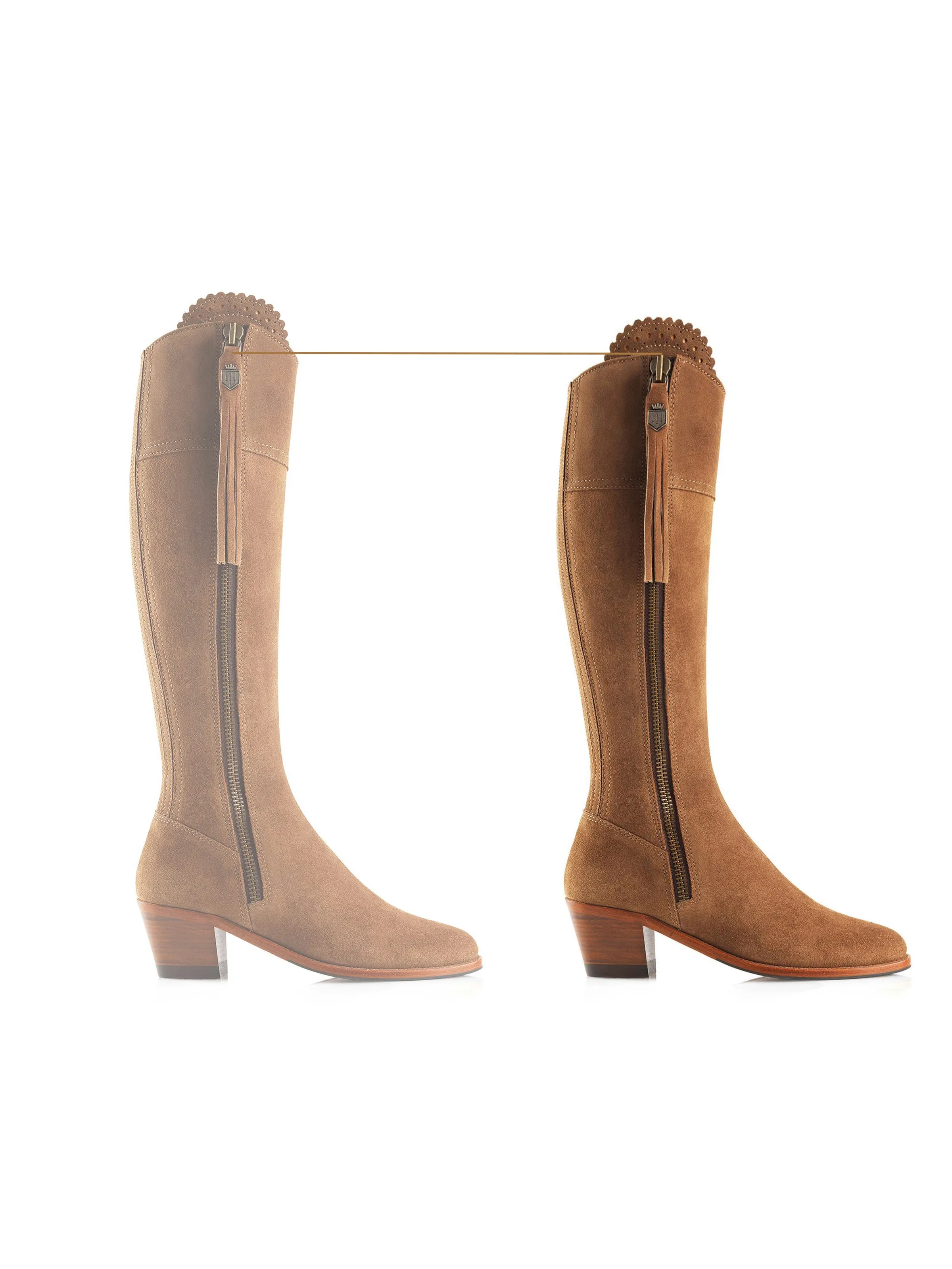 Heeled Regina Petite (Regular Fit) - Tan Suede
