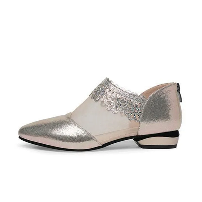 Heels Shoes 2cm Low Heel Casual Ladies Footwear