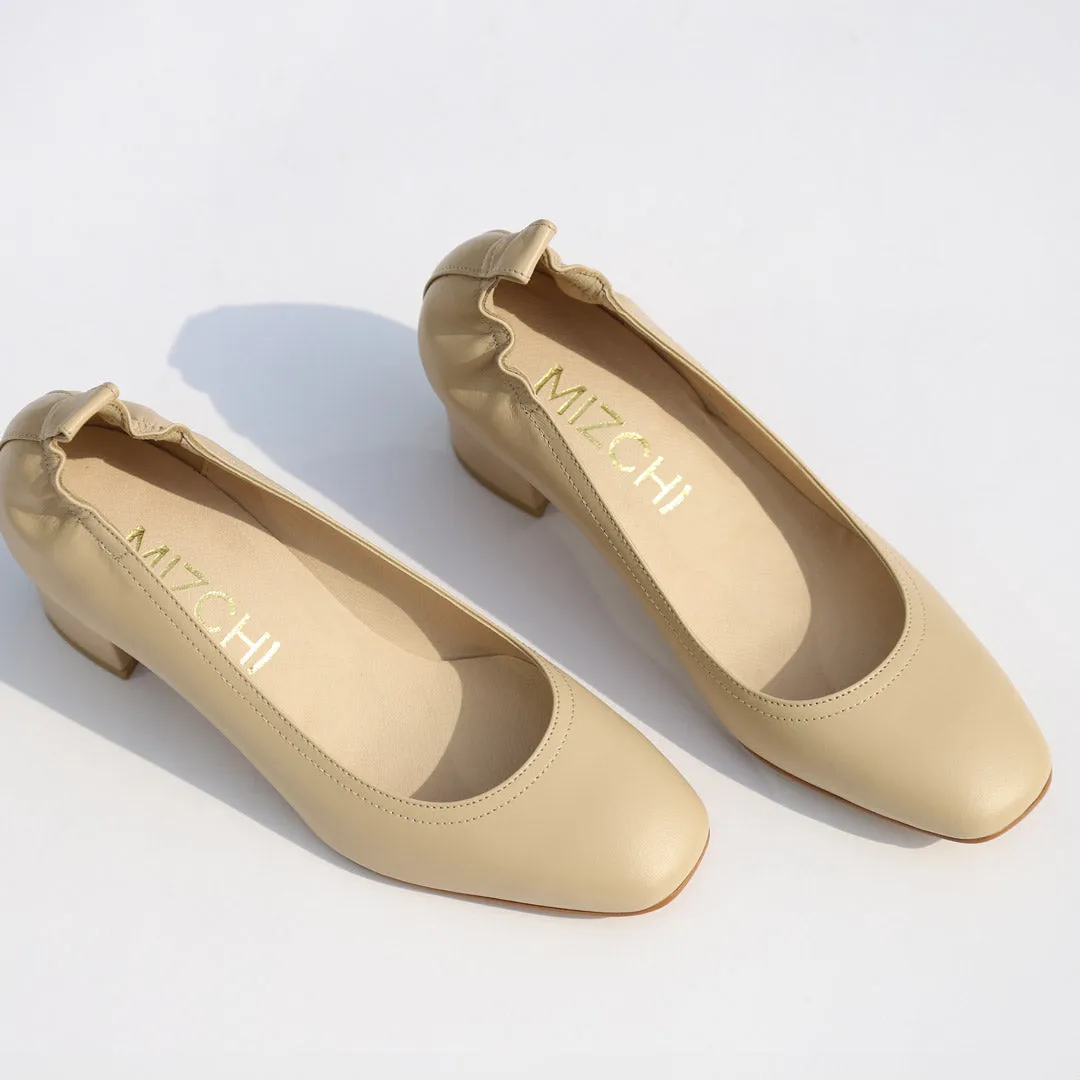 ISSLA - soft leather chunky heel pump
