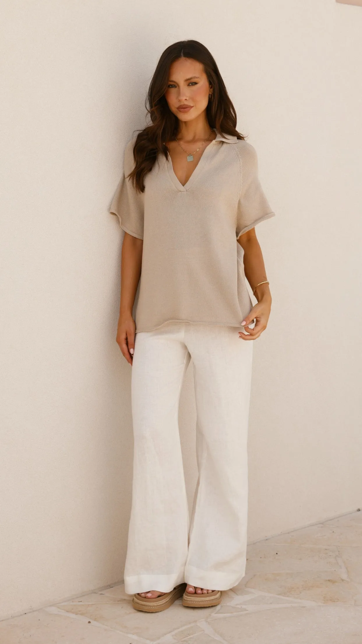 Marza Knit Top - Oatmeal