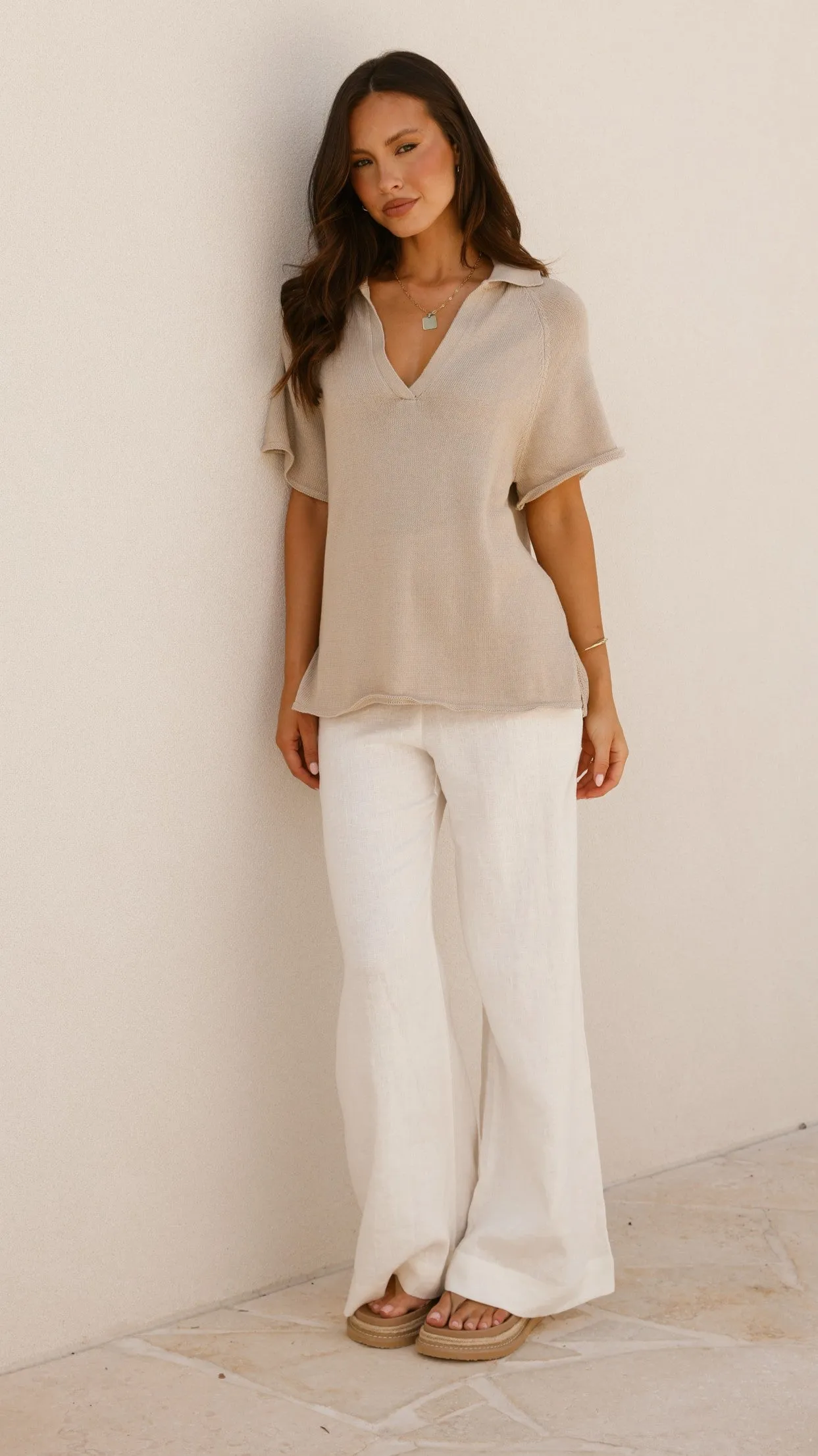 Marza Knit Top - Oatmeal